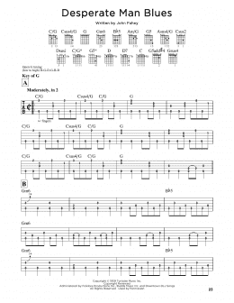 page one of Desperate Man Blues (Guitar Lead Sheet)