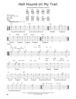 page one of Hell Hound On My Trail (Guitar Lead Sheet)