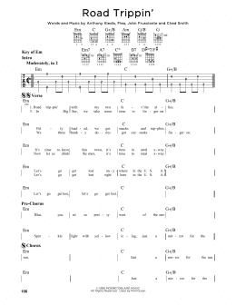 page one of Road Trippin' (Guitar Lead Sheet)