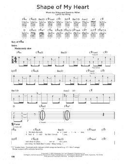 page one of Shape Of My Heart (Guitar Lead Sheet)
