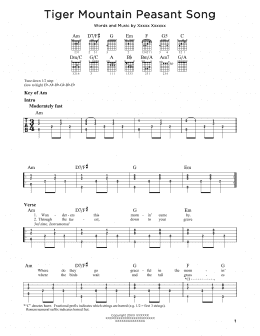 page one of Tiger Mountain Peasant Song (Guitar Lead Sheet)