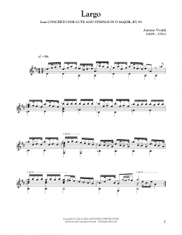 page one of Largo (Solo Guitar)
