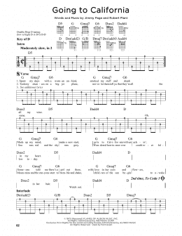 page one of Going To California (Guitar Lead Sheet)