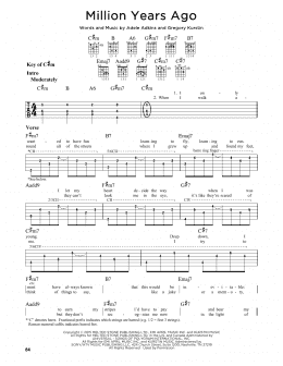 page one of Million Years Ago (Guitar Lead Sheet)