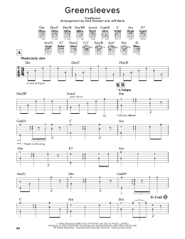 page one of Greensleeves (Guitar Lead Sheet)