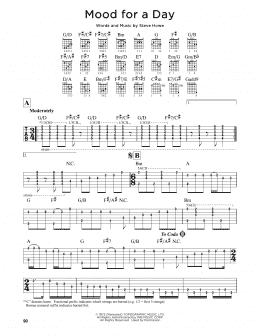 page one of Mood For A Day (Guitar Lead Sheet)