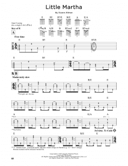 page one of Little Martha (Guitar Lead Sheet)