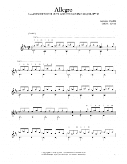page one of Allegro (Solo Guitar)