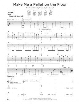 page one of Make Me A Pallet On The Floor (Guitar Lead Sheet)
