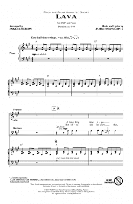 page one of Lava (from Lava) (arr. Roger Emerson) (SAB Choir)