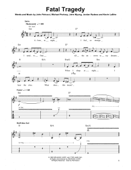 page one of Fatal Tragedy (Guitar Tab (Single Guitar))
