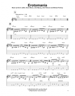 page one of Erotomania (Guitar Tab (Single Guitar))