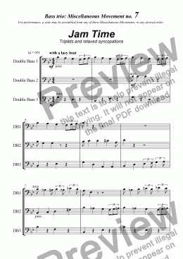 page one of Miscellaneous Movement no 7 'Jam Time'