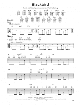 page one of Blackbird (Guitar Lead Sheet)