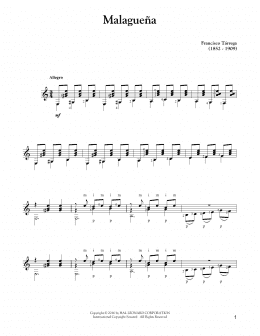 page one of Malagueña (Solo Guitar)