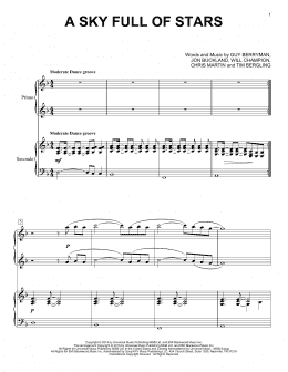 page one of A Sky Full Of Stars (Piano Duet)