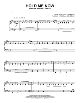 page one of Hold Me Now (Piano Solo)