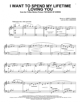 page one of I Want To Spend My Lifetime Loving You (Piano Solo)