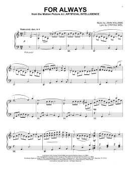 page one of For Always (Piano Solo)