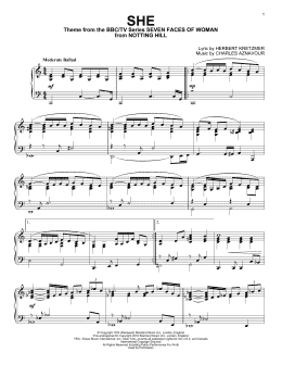 page one of She (Piano Solo)