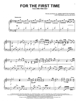 page one of For The First Time (Piano Solo)
