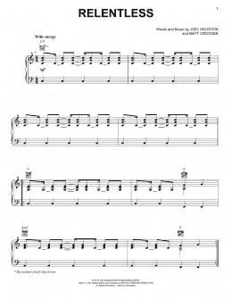 page one of Relentless (Piano, Vocal & Guitar Chords (Right-Hand Melody))