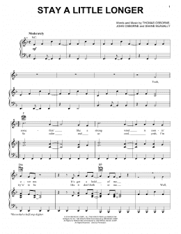 page one of Stay A Little Longer (Piano, Vocal & Guitar Chords (Right-Hand Melody))