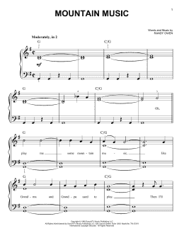 page one of Mountain Music (Very Easy Piano)
