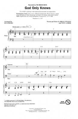 page one of God Only Knows (SATB Choir)