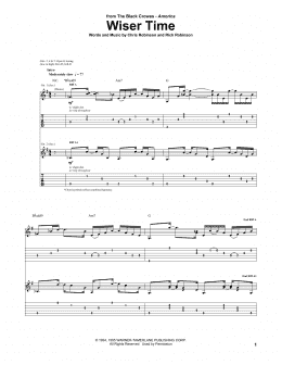 page one of Wiser Time (Guitar Tab)