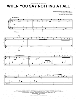 page one of When You Say Nothing At All (Cello and Piano)