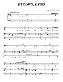 page one of Sit Down, Sister (Piano & Vocal)