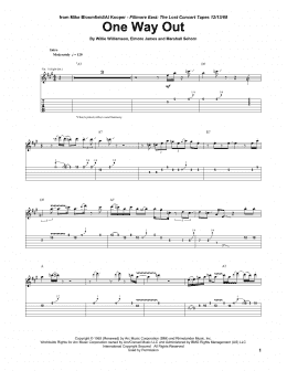 page one of One Way Out (Guitar Tab)