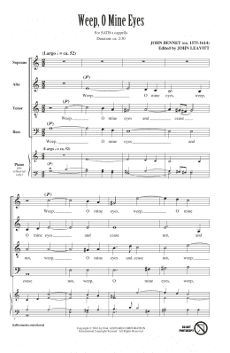 page one of Weep, O Mine Eyes (SATB Choir)
