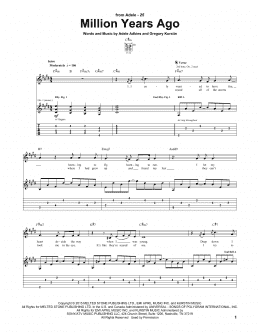 page one of Million Years Ago (Guitar Tab)