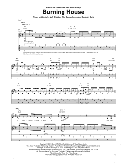 page one of Burning House (Guitar Tab)