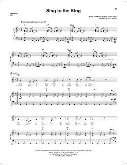 page one of Sing To The King (Piano & Vocal)