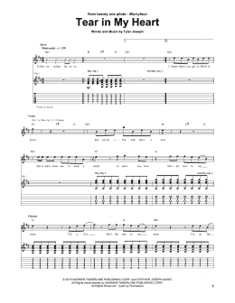 page one of Tear In My Heart (Guitar Tab)