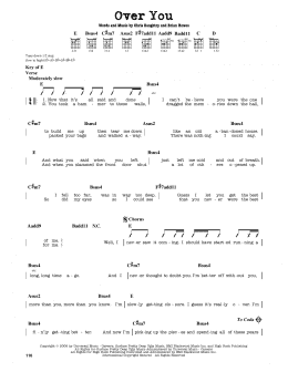 page one of Over You (Guitar Lead Sheet)