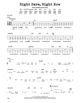 page one of Right Here, Right Now (Guitar Lead Sheet)