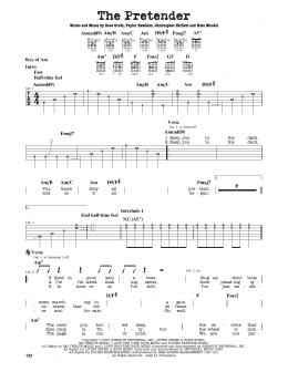 page one of The Pretender (Guitar Lead Sheet)