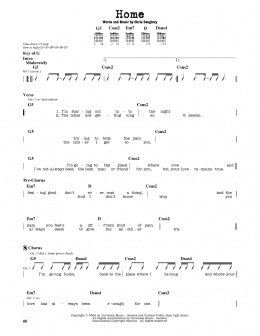 page one of Home (Guitar Lead Sheet)