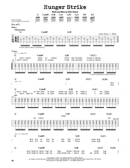 page one of Hunger Strike (Guitar Lead Sheet)
