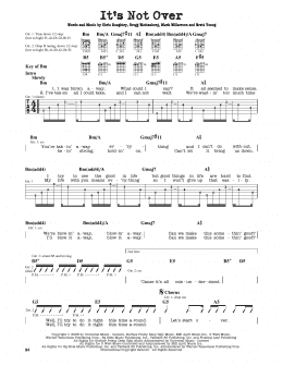 page one of It's Not Over (Guitar Lead Sheet)
