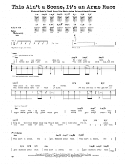 page one of This Ain't A Scene, It's An Arms Race (Guitar Lead Sheet)
