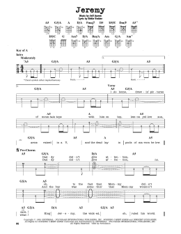 page one of Jeremy (Guitar Lead Sheet)