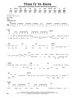 page one of Thnks Fr Th Mmrs (Guitar Lead Sheet)