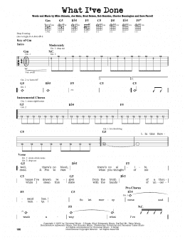 page one of What I've Done (Guitar Lead Sheet)
