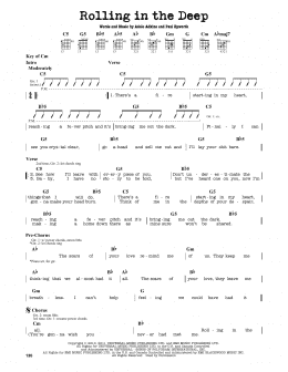 page one of Rolling In The Deep (Guitar Lead Sheet)