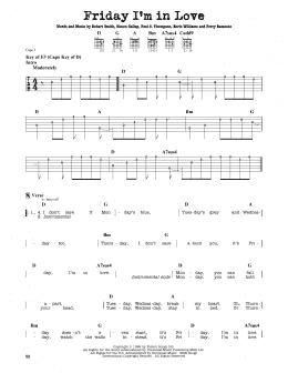 page one of Friday I'm In Love (Guitar Lead Sheet)